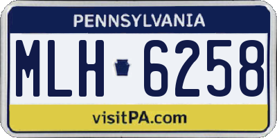 PA license plate MLH6258