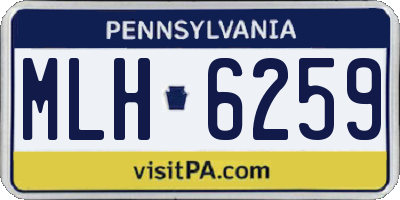 PA license plate MLH6259