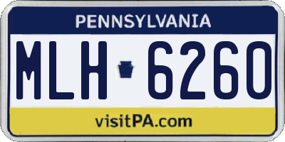 PA license plate MLH6260