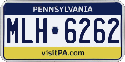 PA license plate MLH6262