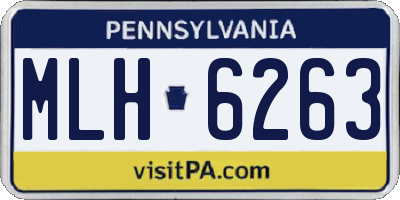 PA license plate MLH6263