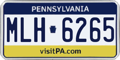 PA license plate MLH6265