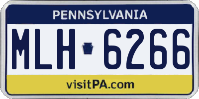 PA license plate MLH6266