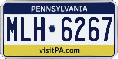 PA license plate MLH6267