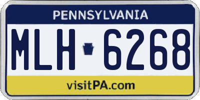 PA license plate MLH6268