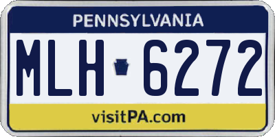 PA license plate MLH6272