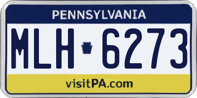 PA license plate MLH6273