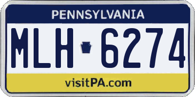 PA license plate MLH6274