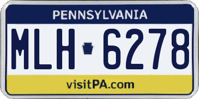 PA license plate MLH6278