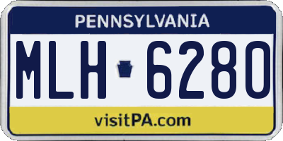 PA license plate MLH6280