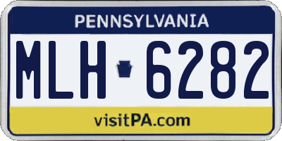 PA license plate MLH6282