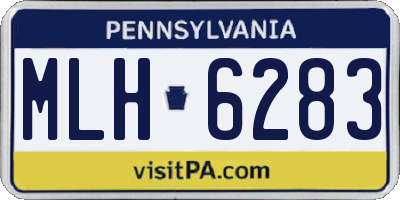 PA license plate MLH6283