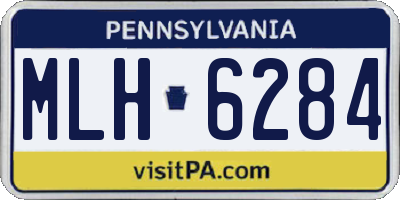 PA license plate MLH6284