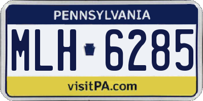 PA license plate MLH6285