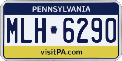 PA license plate MLH6290