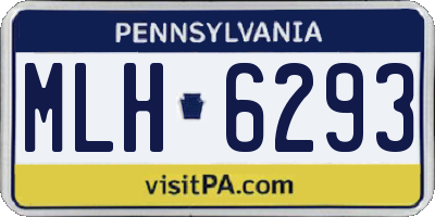 PA license plate MLH6293