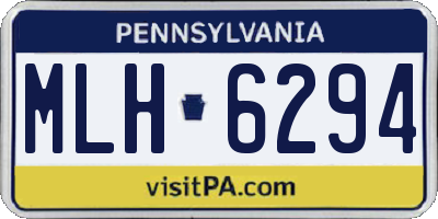 PA license plate MLH6294