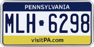 PA license plate MLH6298