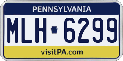 PA license plate MLH6299