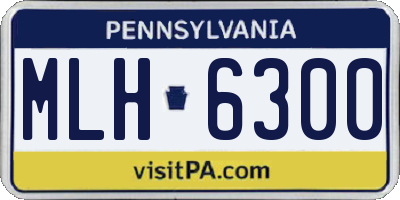 PA license plate MLH6300