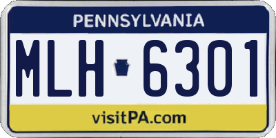 PA license plate MLH6301