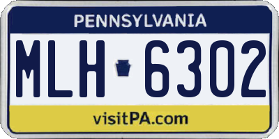 PA license plate MLH6302