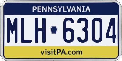 PA license plate MLH6304