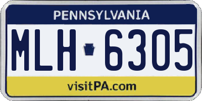 PA license plate MLH6305