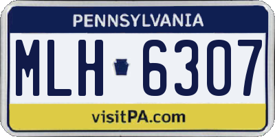 PA license plate MLH6307