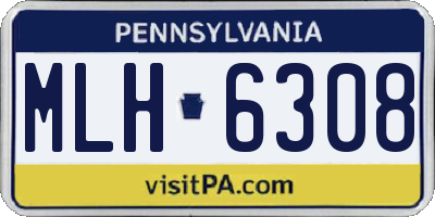 PA license plate MLH6308