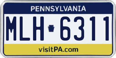 PA license plate MLH6311