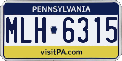 PA license plate MLH6315