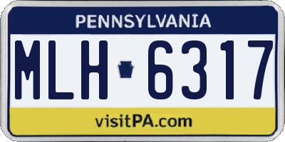 PA license plate MLH6317