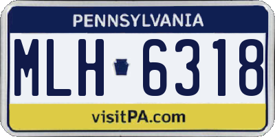 PA license plate MLH6318