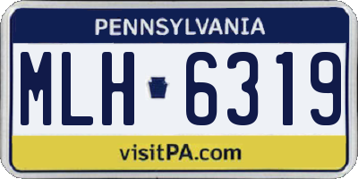 PA license plate MLH6319