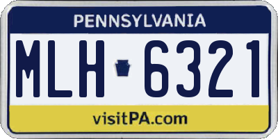 PA license plate MLH6321