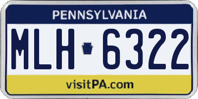 PA license plate MLH6322