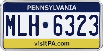 PA license plate MLH6323