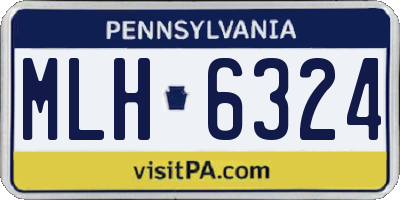 PA license plate MLH6324