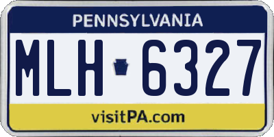 PA license plate MLH6327