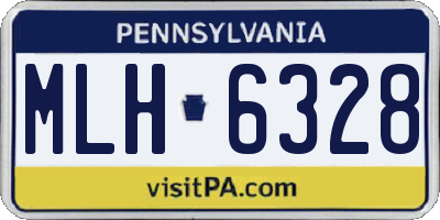 PA license plate MLH6328