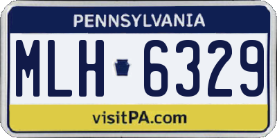PA license plate MLH6329