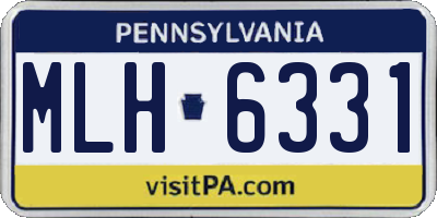 PA license plate MLH6331