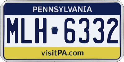 PA license plate MLH6332