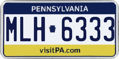 PA license plate MLH6333