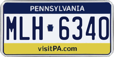 PA license plate MLH6340