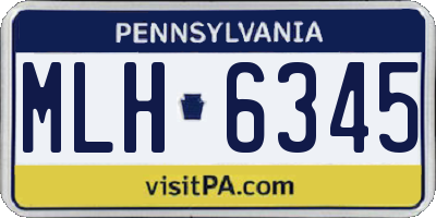 PA license plate MLH6345