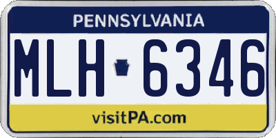 PA license plate MLH6346