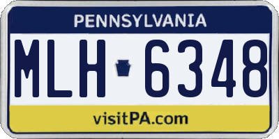 PA license plate MLH6348