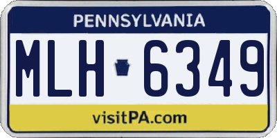 PA license plate MLH6349